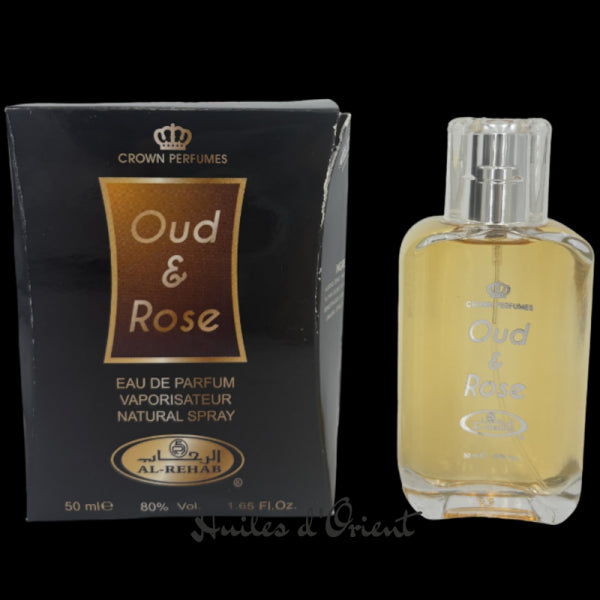Eau de parfum Oud & Rose – Al Rehab (50ml)